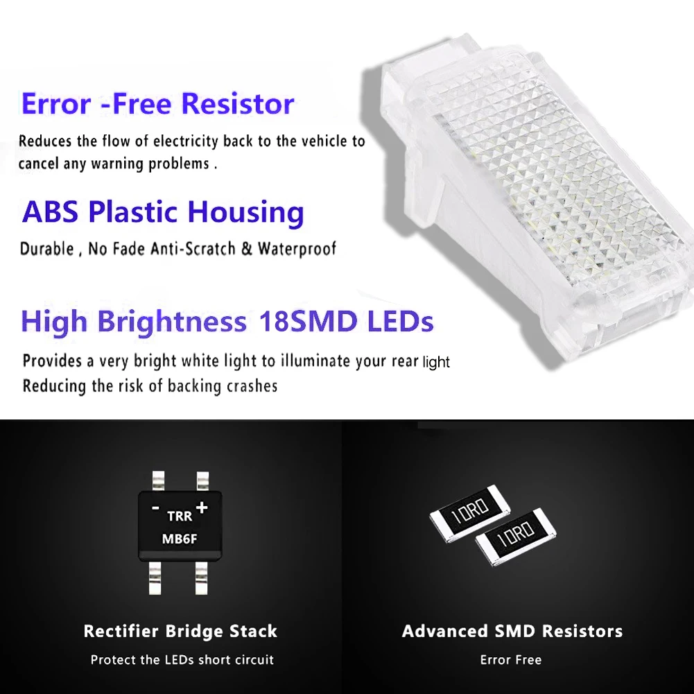 2 шт. светодиодный светильник для интерьера под дверью, для подножки багажника багажа, лампа для чтения для Skoda Audi Volkswagen Seat Porsche