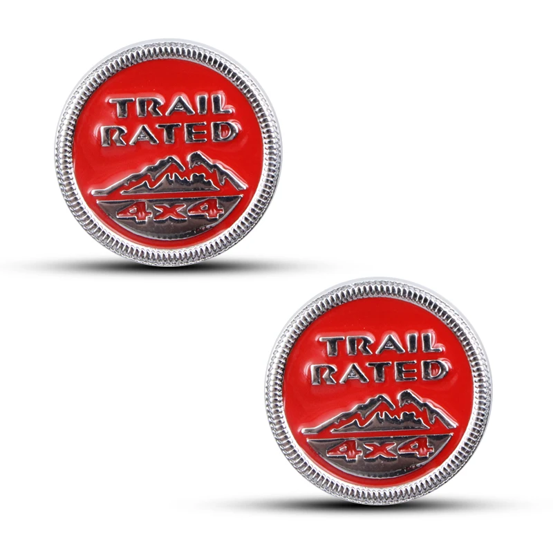 2 шт. кузова автомобиля Стикеры Trail Rated 4X4 3D эмблема металлический значок наклейка для Jeep Wrangler Патриот Grand Cherokee Compass Liberty