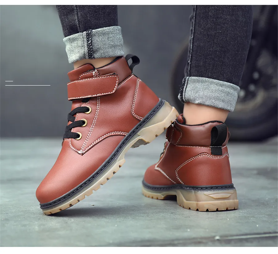 TKN Children Winter Snow Boots Shoes Toddlers Boys Ankle Boots Shoes Warm Plush Insole Shoes Children Rain Boots Shoes 2855