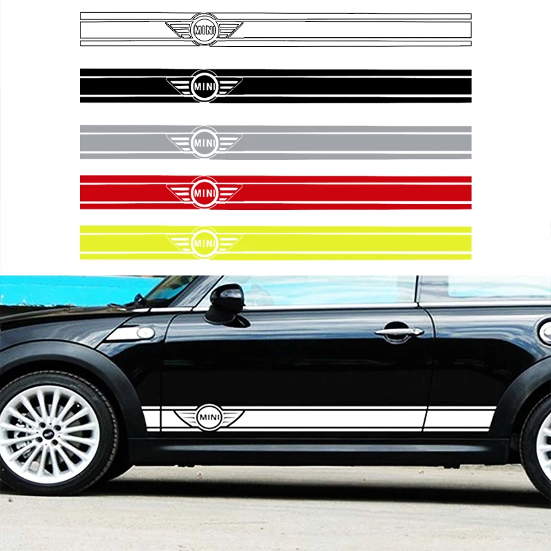 KJAUTOMAX для Mini Cooper R50 R53 R55 R56 R60 F55 F56 F60 #2 наклейка 5 цветов боковые гоночные