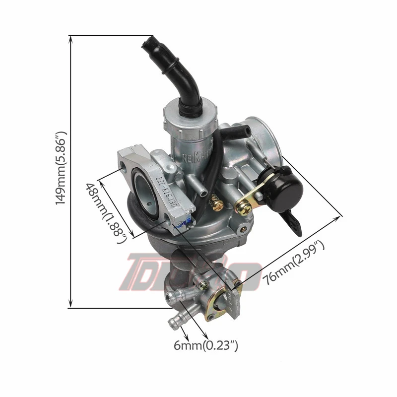 TDPRO PZ22 22 мм гоночный карбюратор и Топливный Кран кабель дроссель 50cc-150cc Мотоцикл ATV Gokart Багги яма Байк 4 колеса Coolster