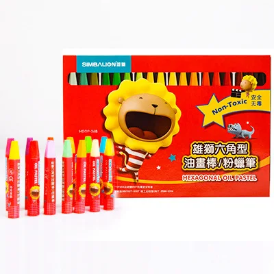 

Lion Crayon 36 Color in Hexagonal Crayon/Crayon Children Brush/Graffiti Pen Provinces