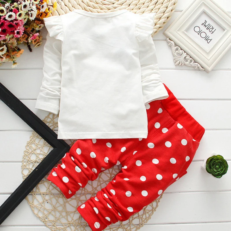 Girls Clothing Set Cotton Summer Long-sleeved Cartoon Animal Baby Suit