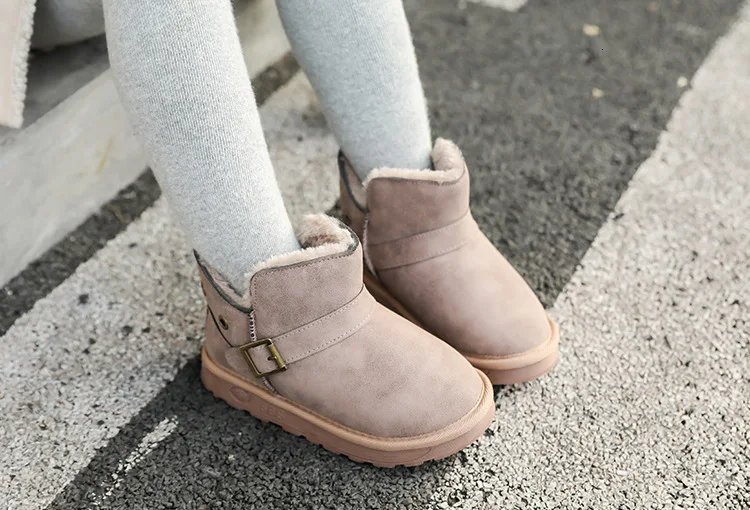 CNFSNJ Winter Girls Boots Warm Cotton With Kids Fashion Snow Boots Children boys Shoes Toddler sneakers 27-37