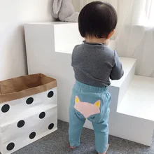 19 весенне-осенние детские штаны из хлопка и лайкры весенне-осенние детские штаны с героями мультфильмов большие хлопковые штаны