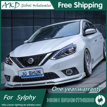 AKD автомобильный Стайлинг Головной фонарь для новых Nissan Sylphy фары- Sentra Almera светодиодный фар D2H Hid биксеноновый луч