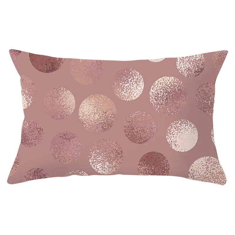 Fuwatacchi прямоугольный чехол для подушки из полиэстера Геометрическая наволочка для дивана декоративные розовые золотые наволочки 30*50 см