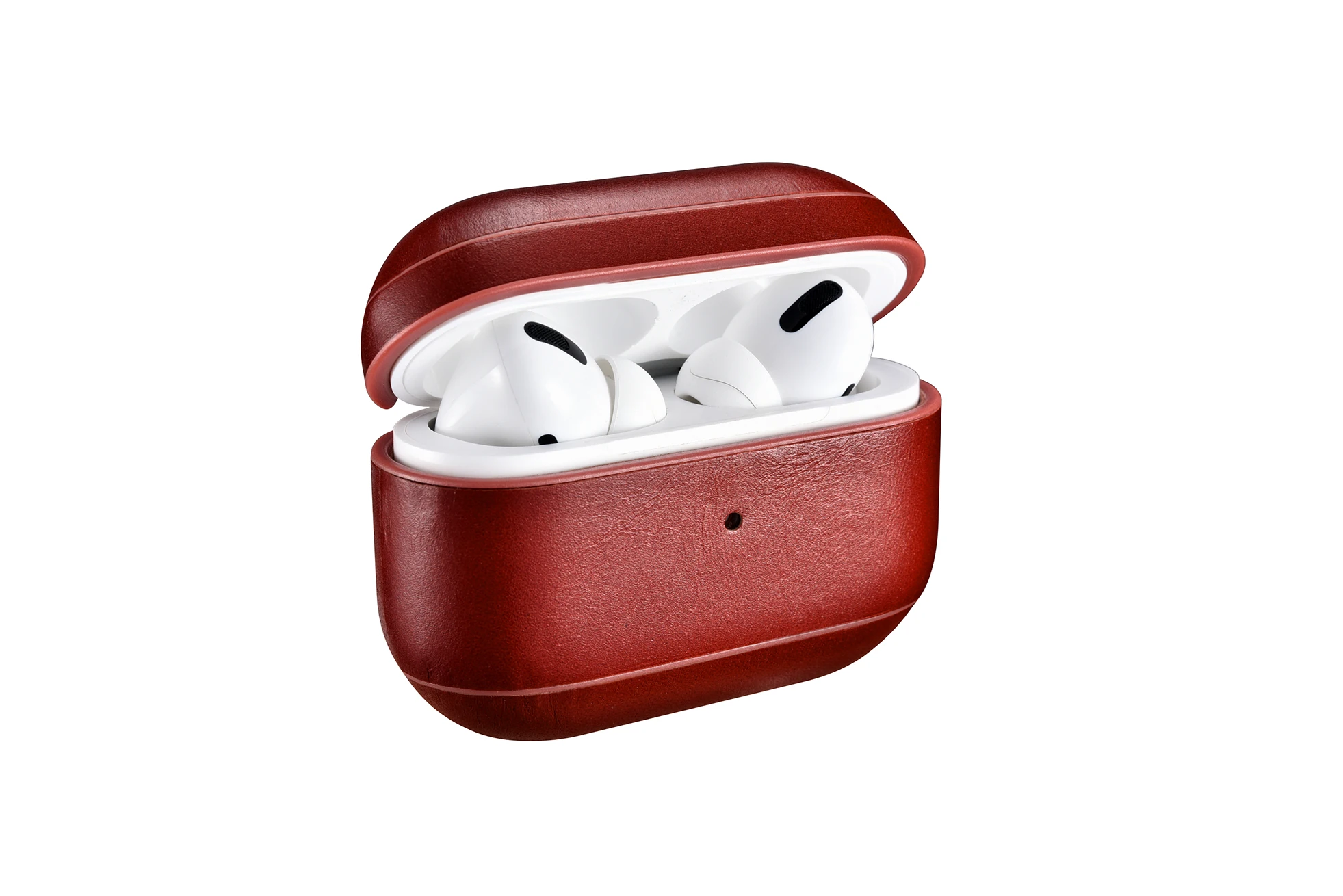 Красный Для Apple Airpods Pro чехол из натуральной кожи чехол для беспроводных наушников Защитный чехол для Air Pods Pro Earpods чехол - Цвет: Красный