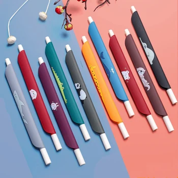 

5pcs/set 3 In 1 Multifunction Pen Color Retro Gel Pen Ruler Bookmark for Student Scrapbook Taking Note Art Writing DJA88