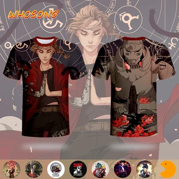 

WHOSONG 3D T shirt FULLMETAL ALCHEMIST T-shirt Japanese Popular Cartoon Tops Cool Anime Off White Streetwear Boys Funny Tees