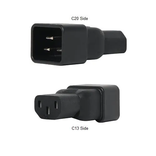 C13-C20 прямой адаптер питания переменного тока IEC320 C13 в C20 прямой разъем конвертер гнездо «Папа-мама» шасси преобразования разъем