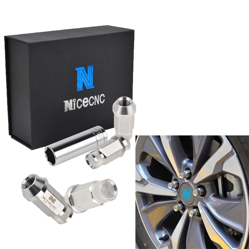 

NICECNC 20PCS M12x1.5 Trail Wheel Rim Lugs Nuts Chrome Acorn Cone Seat Lug Bolts For Honda Civic Fit Prelude S200 T304 Stainless