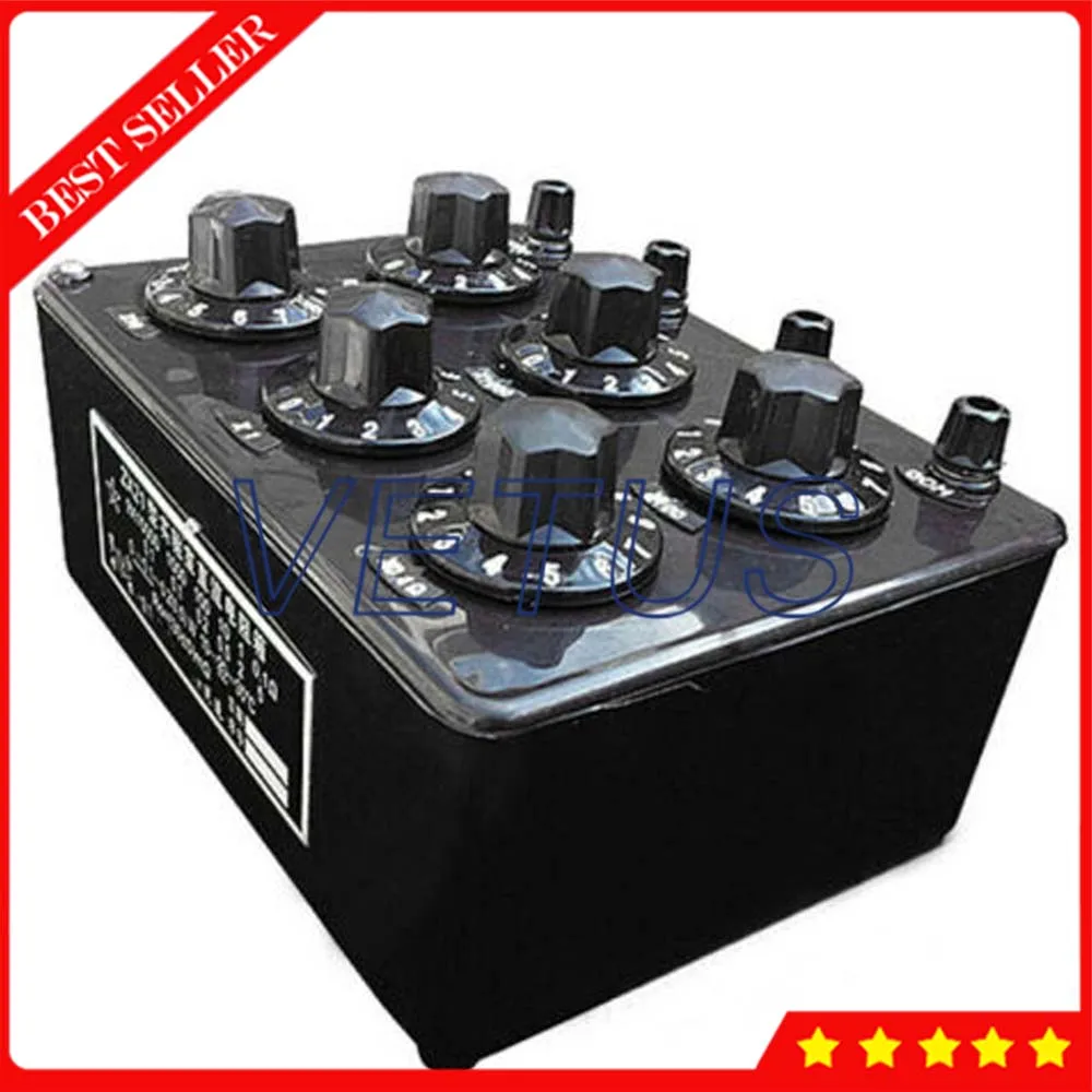 US $245.01 DC Resistance Box 6 Dials Precision Variable Decade Resistor Rotary Resistance Box 0 to1111110M Zero Resistance 305 m