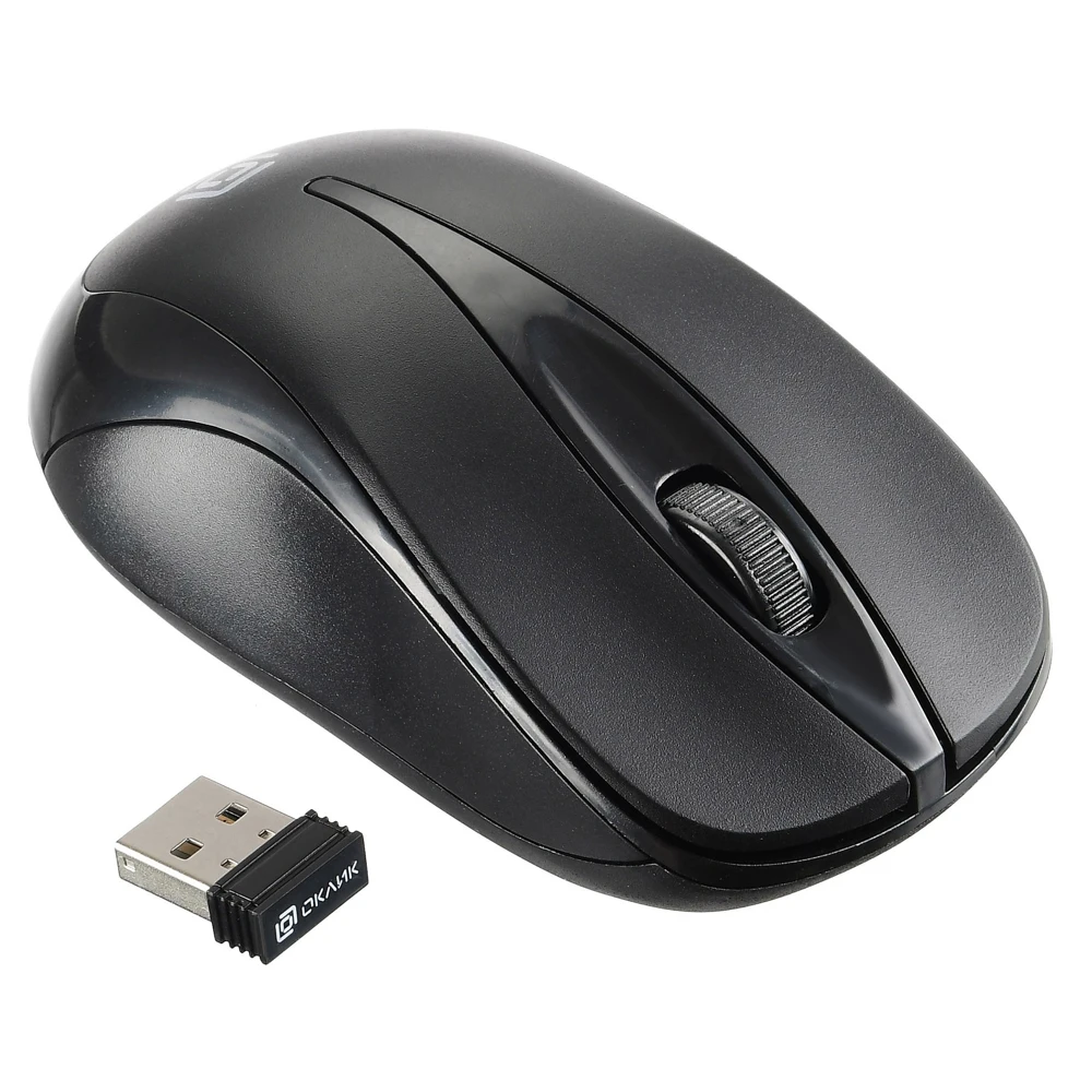 Мышь OKLICK 675MW, беспроводная, USB, черный