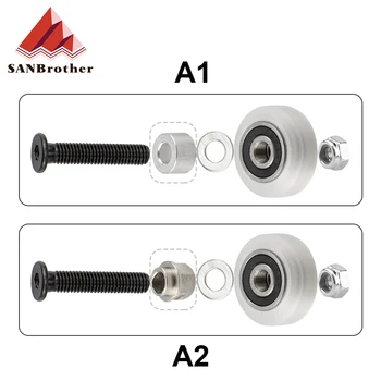 

1Set Strong Solid V wheel Kit for Openbuilds V-Slot rail,OX CNC, solid wheel Linear Extrusion 3D Printer RepRap CNC
