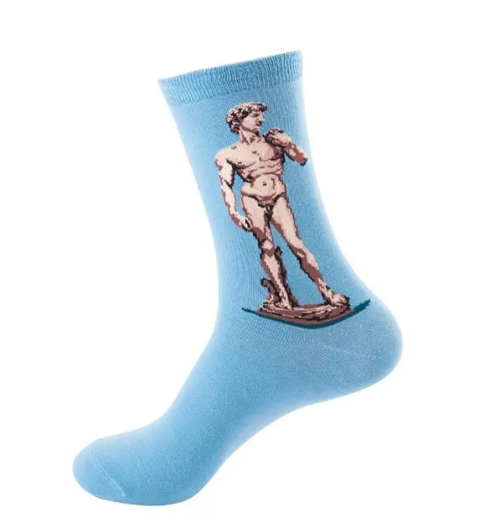 Мужские носки с рисунками, 100 хлопок, чулки, wo, мужские хлопковые носки, пара, носки унисекс в стиле Харадзюку - Цвет: 032