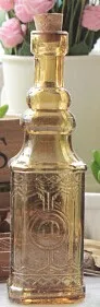 Маленькая винтажная резная стеклянная ваза башня ваза для дома украшения реквизит для фотосессии винтажная стеклянная бутылка зеленое растение стеклянные цветочные вазы - Цвет: Brown s size