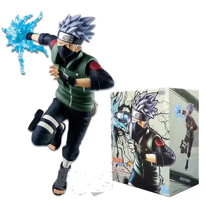 Naruto Anime Figures Hatake Kakashi Vibration Stars Battle PVC Version Shippuden Action Figurals Model Naruto Kakashi Brinquedos