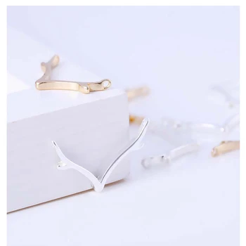 

Necklace composition found creative creation simple antler pendant gold, silver diy making accessories