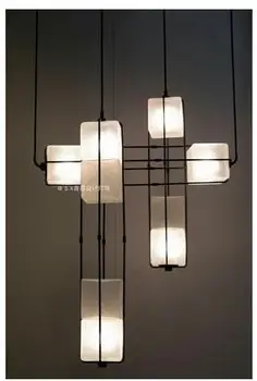 

Personality geometry art window bar reception front desk restaurant studio home stay creative American retro chandeliers