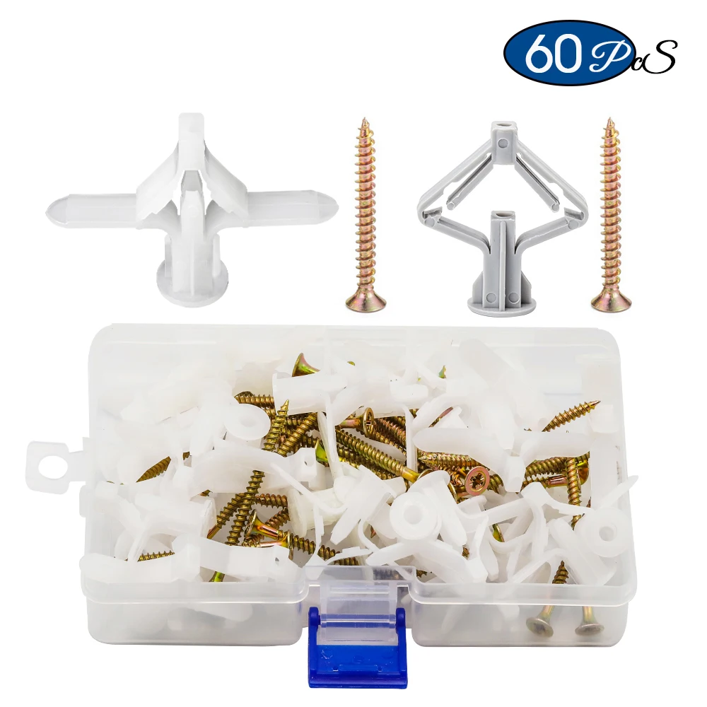 60pcs/set plastic drywall anchor  1