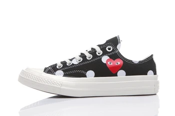 

Converse all star Cdg Converse1970s polka dot love Daily leisure High/Low Unisex Shoes high quality Canvas Skateboard Shoes