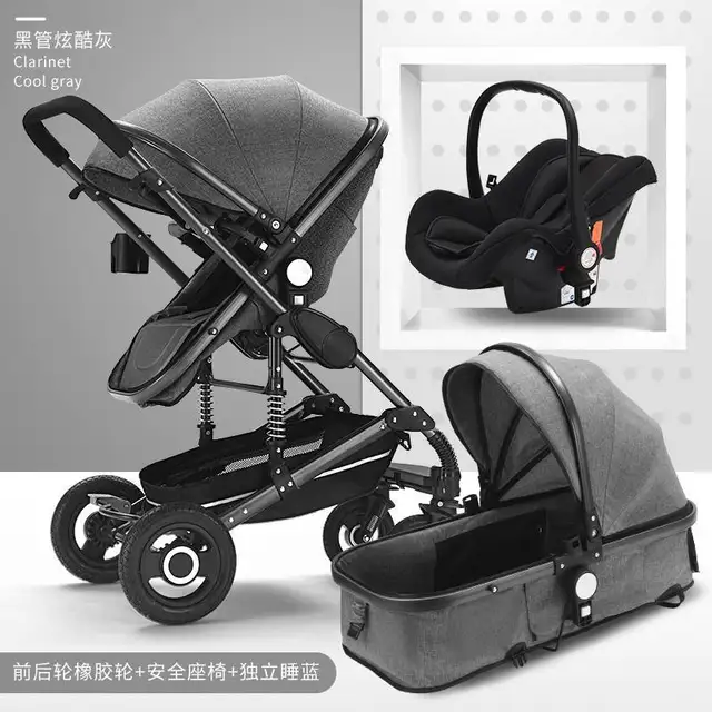$US $90.40  Baby Stroller 3 In 1 Pram with Car Seat Travel System Baby Stroller with Car Seat Newborn Baby Comf