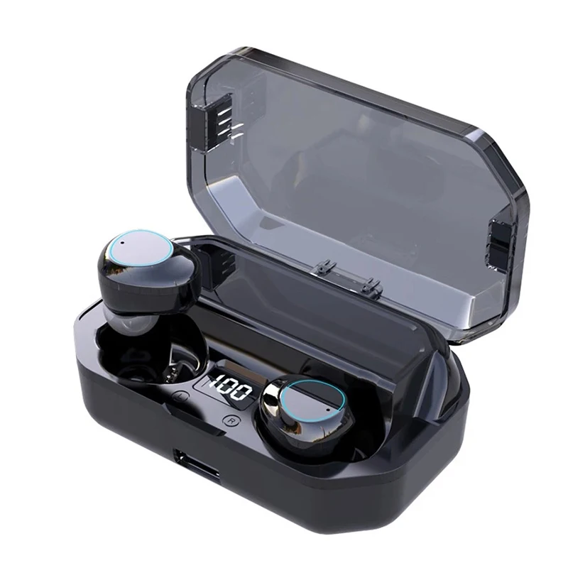 

G03 Bt Headsets Tws-Wireless Sports Earphones In-Ear Mini Stereo Earbuds Headphones Ipx7 Waterproof with 6000Mah Rechargeable Ch