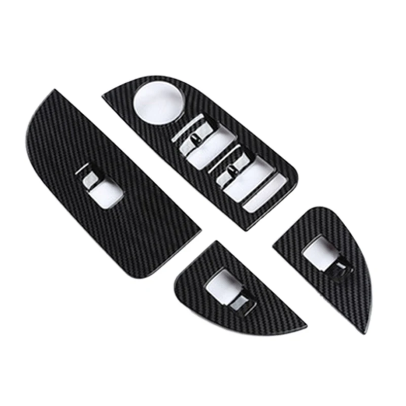 

for Alfa Romeo Giulia 2017 2018 ABS Carbon Fiber Window Switch Panel Cover Trim