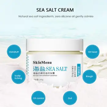 

240g Summer Sea Salt Anti-Hair Loss Shampoo Anti-Dandruff Control Oil Relieve Itching Shampoo Cream Hair Care