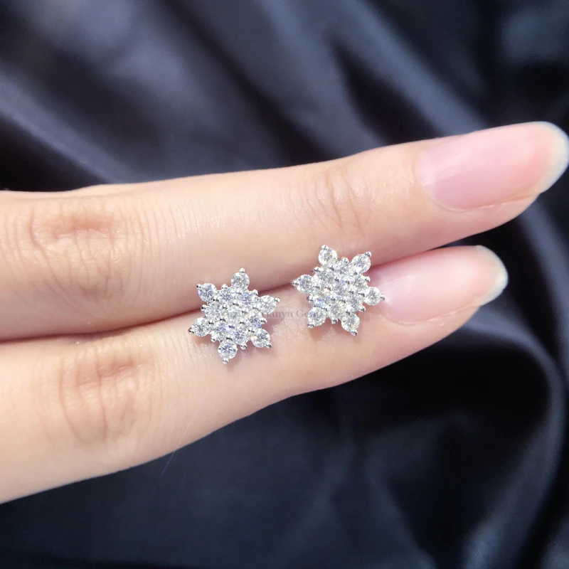 E0002雪花白金耳钉 (5)