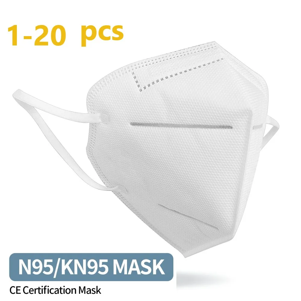 

Free Fast Delivery 1-20pcs N95 Face Mask Anti Germ Mouth Mask N95 Against Dust Mask KN95/KF94FFP2/FFP3 Anti Infection Gas Mask