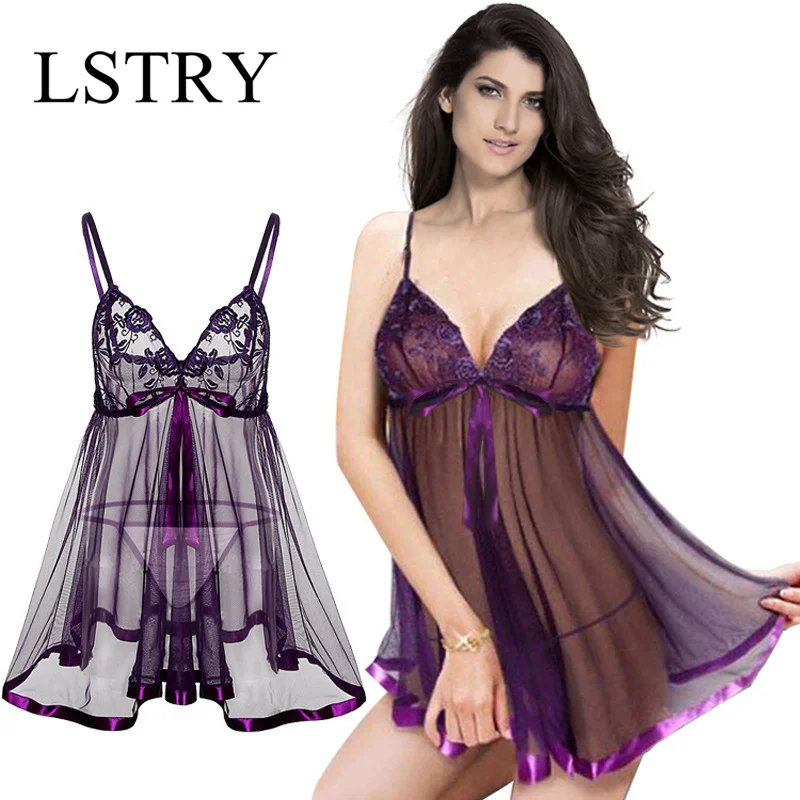 Lstry сексуальное нижнее белье кружевное Lenceria Mujer мягкое ночное Babydolls ночная