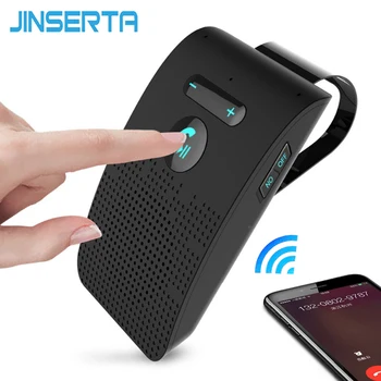 

JINSERTA Handsfree Bluetooth Car Kit Auto Sun Visor Speakerphone MP3 Music Player Wireless Bluetooth Receiver Car Speaker Safe