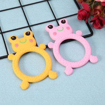 

Baby Teether Pacifier Frog Teething Nursing Silicone BPA Free Chew Necklace Toys