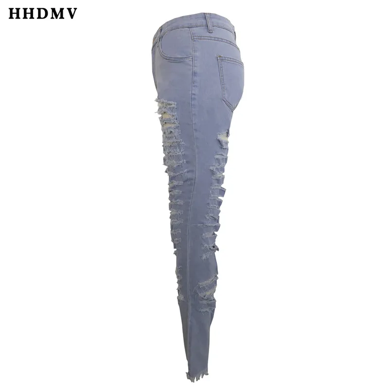 HHDMV GHSF12060 уличные повседневные стильные длинные джинсы брючные пуговицы карманы сломанные дырочки выдалбливают джинсовые маленькие штаны-афгани