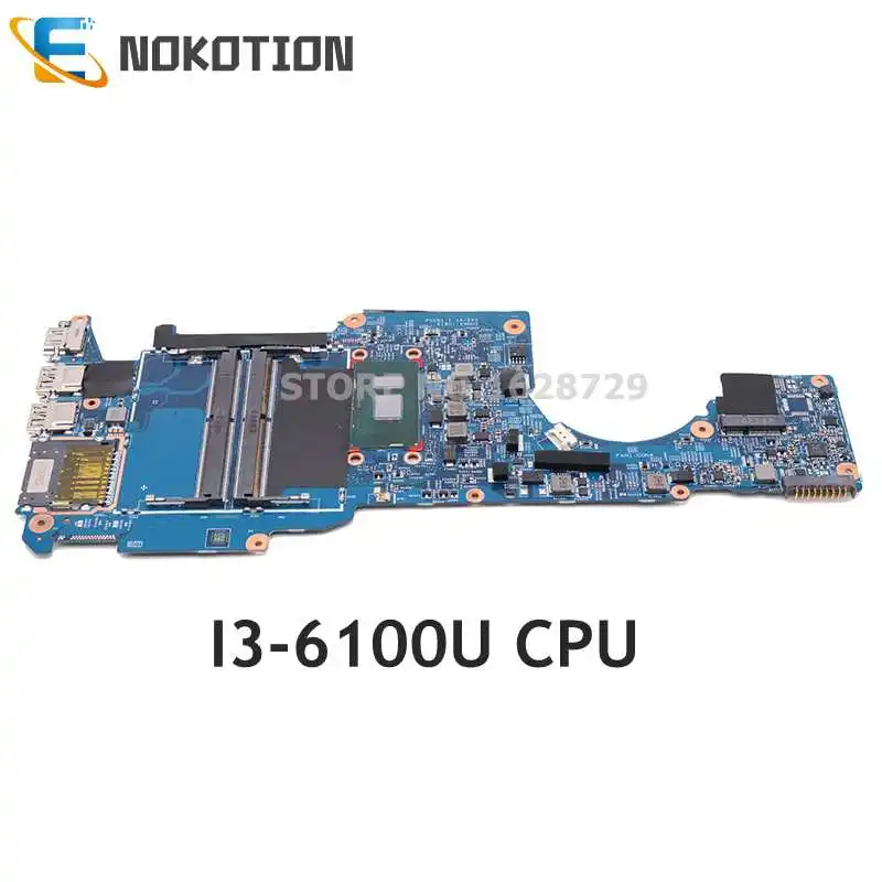 NOKOTION 855962-601 855962-001 15256-1 448.07M07.0011 For HP Pavilion X360 13-U M3-U Laptop Motherboard SR2EU I3-6100U CPU DDR4 |