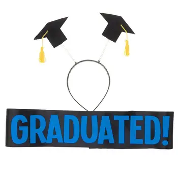

1 Set Graduation Supplies Graduated Doctor Hat Shape Costume Accessories Hair Band Headband Party Supplies for Party Ceremony
