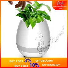 Беспроводной bluetooth-динамики музыкальный горшок Smart Пальцем многоцветные светодиодный ночник MP3 Офис стол Декоративные