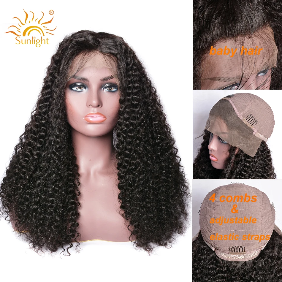 150% густые волнистые человеческие волосы парики с прядями волос для детей