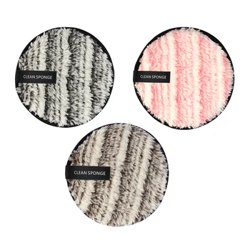 

3pcs Skin Care Powder Puff Cloth Washable Reusable Soft Face Cleansing Foundation Makeup Remove Cosmetic Sponge Double Sided