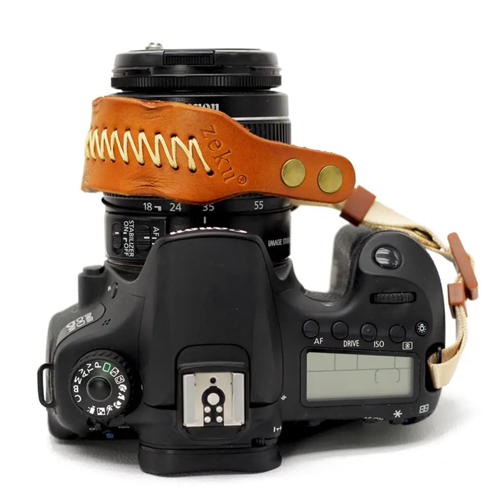 DishyKooker ремешок для цифровой камеры ручной запястье для Canon Nikon SLR DSLR браслет ремень аксессуар - Цвет: brown