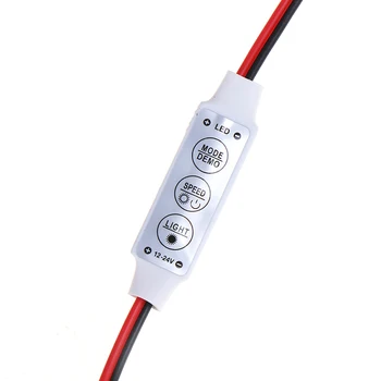 

1pcs Mini 3 Keys Single Color LED Controller Brightness Dimmer Used In Car Decoration Home Decoration Festive Lighting DC5-24V
