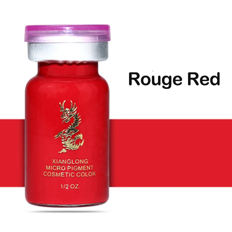 Rouge Red Профессиональный Перманентный макияж, микро пигменты, чернила для татуировки, бровей, подводка для глаз, губ, макияж, 23 Цвета, художественная татуировка, комплект поставки - Цвет: Rouge Red