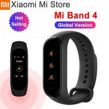 In Lager Xiao mi mi Band 4 SmartBand mi Band 4 Armband Herz Rate Fitness tracker Bluetooth 5,0 50M wasserdicht
