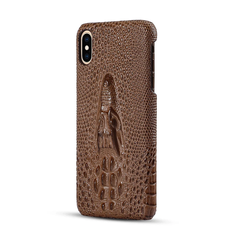 Для Apple iPhone X XS XR чехол для телефона с головой дракона из натуральной кожи защитный чехол тонкий бизнес умный чехол для iPhone XS Max