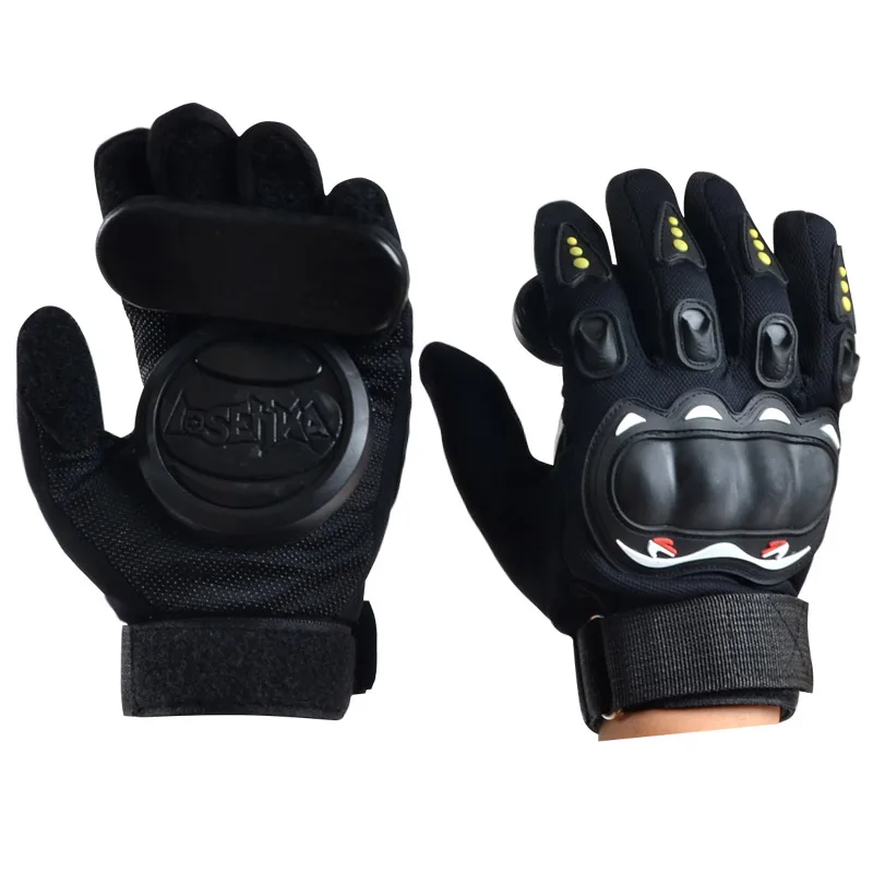 4 color Skateboard Longboard Slide Gloves With Slider Professional Protective Gloves patins For Skating finger board skateboard