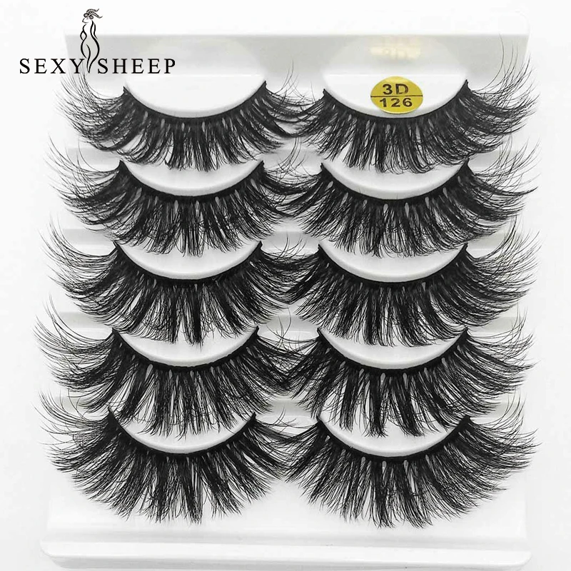 

NEW 2/5 pairs 100% Real Mink Eyelashes 3D Natural False Eyelashes Handmade Mink Lashes Soft Eyelash Extension Makeup Kit Cilios