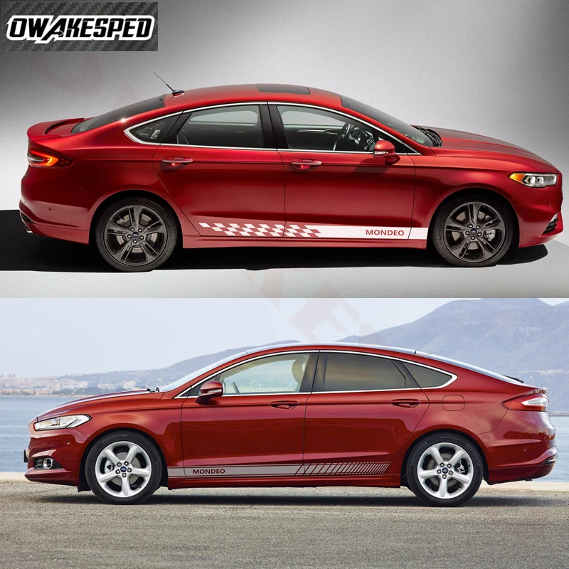 Car Door Side Sport Stripes Auto Body Decor Sticker For-Ford Mondeo MK3 MK4 MK5 Auto Body Door Accessories Vinyl Decals (1)