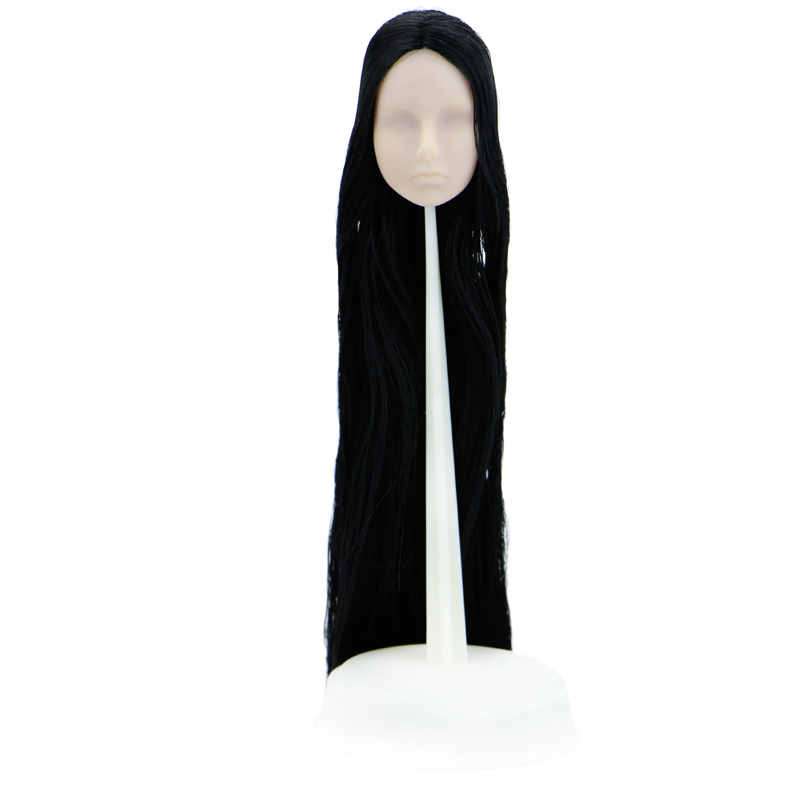 High Quality Black Straight Hair Plastic Doll Head DIY Make Up Practice
